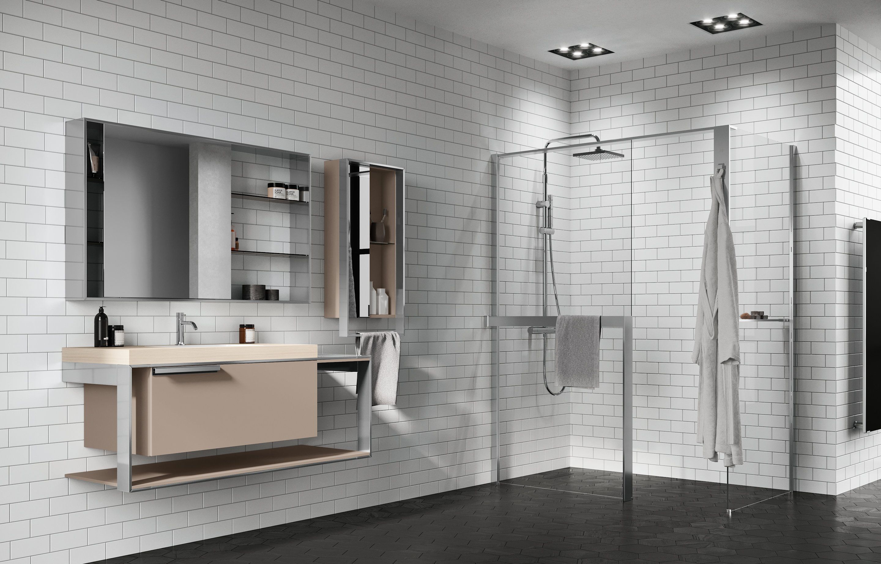 Docce walk-in - Kuadra H+H Frame