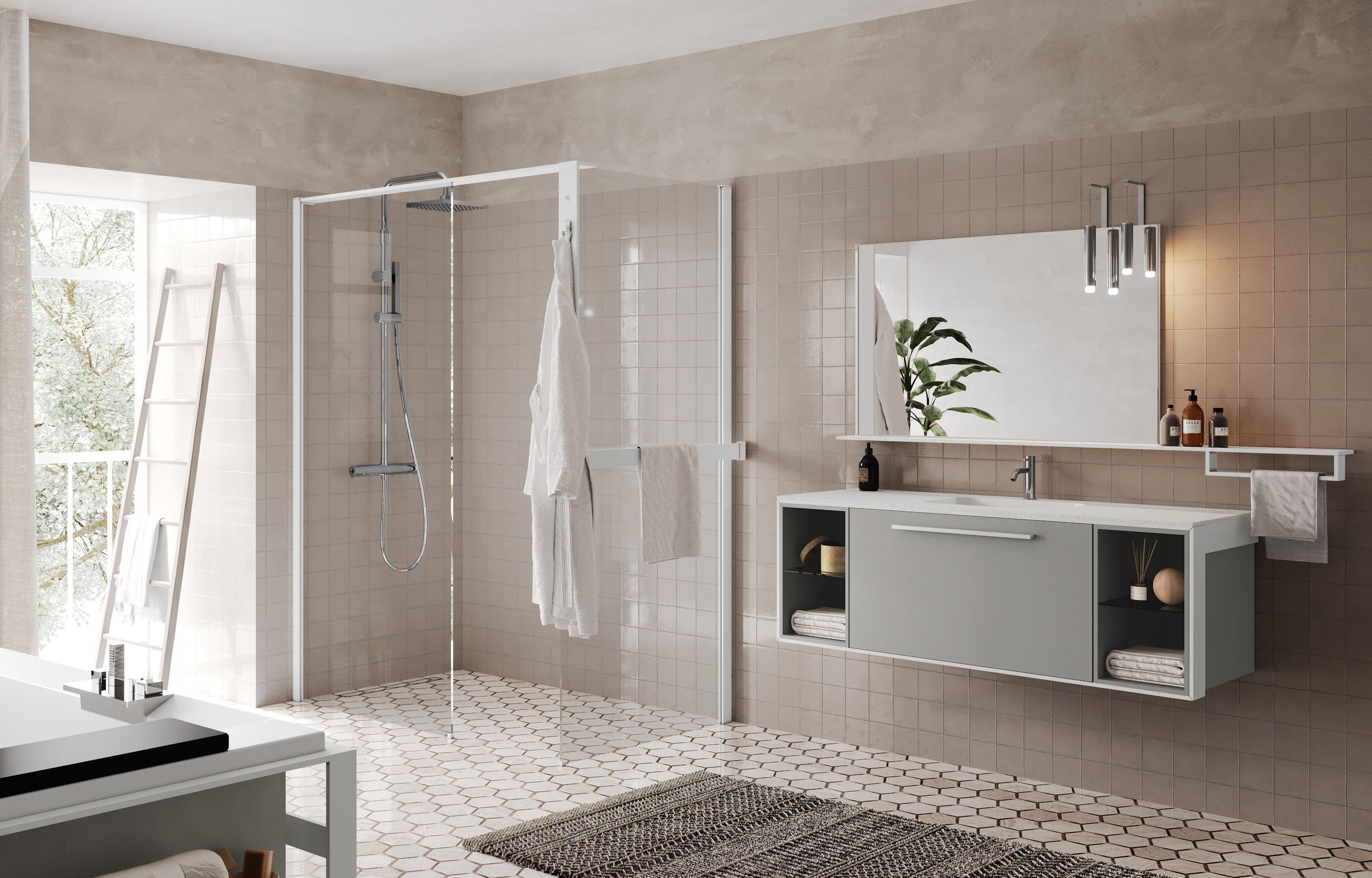 Docce walk-in - Kuadra H+H Frame