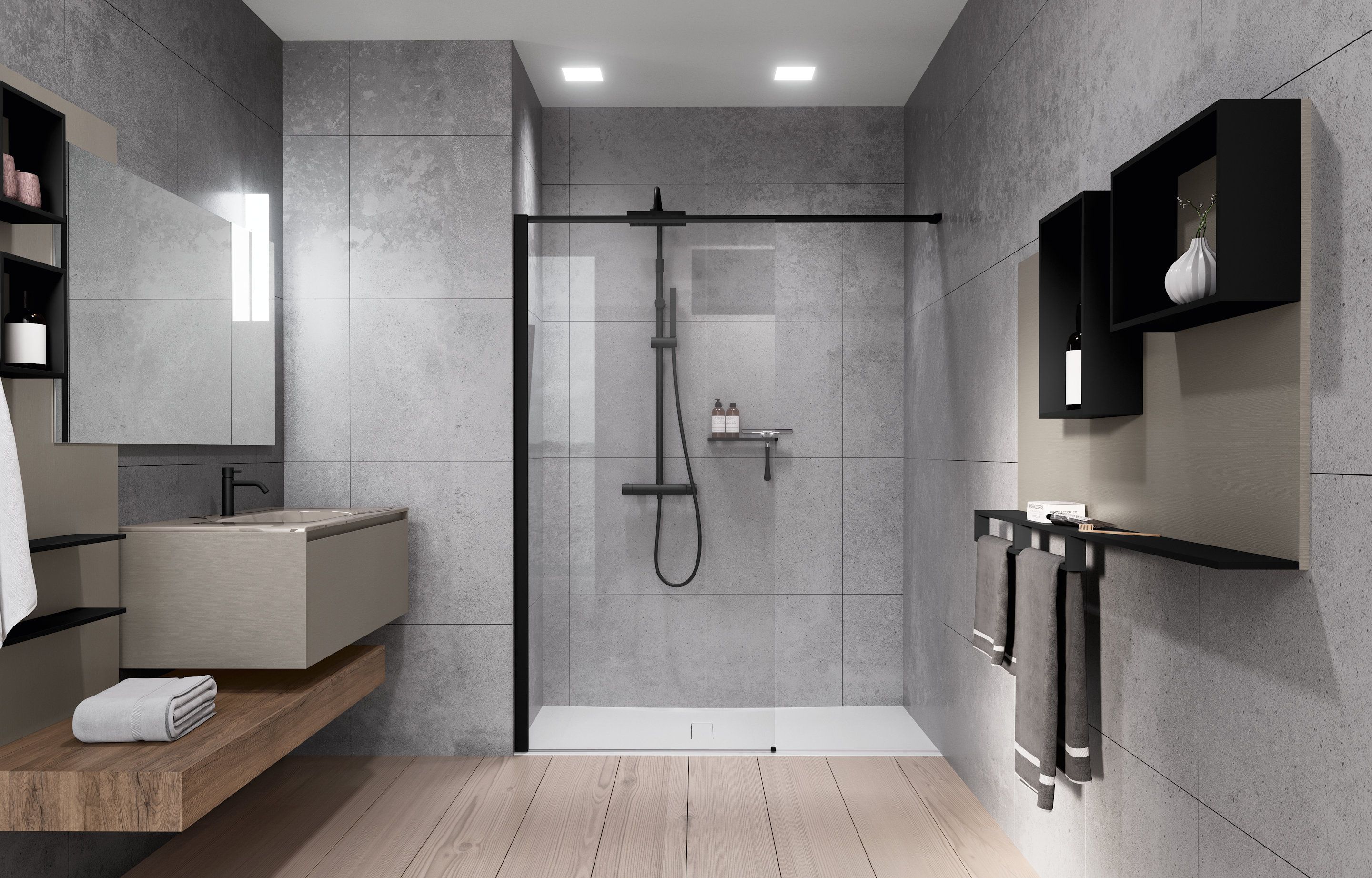 Docce walk-in - Kuadra HN Frame