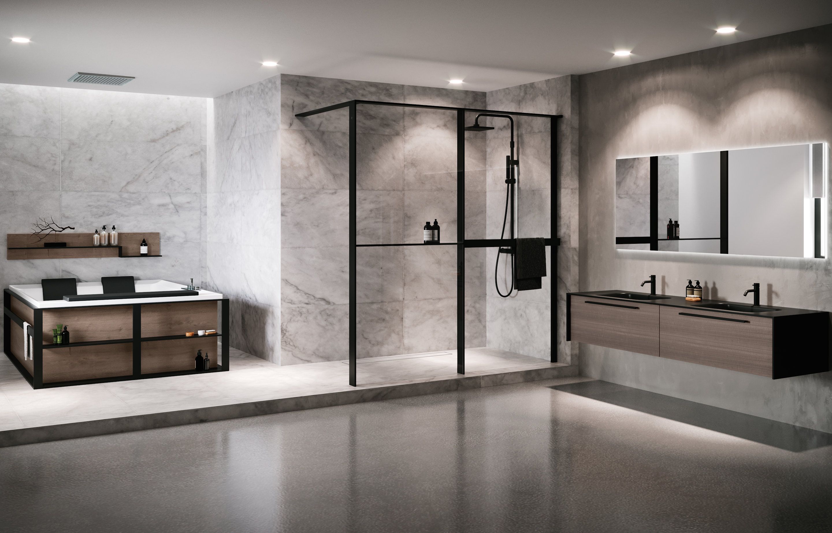 Docce walk-in - Kuadra HWZ1 Frame