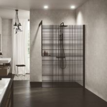 Docce walk-in - Kuadra H Frame printed glass