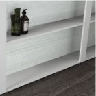 Frame bianco opaco + legno bianco rigato